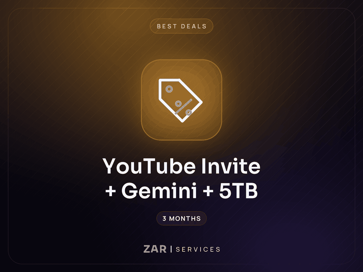YouTube Invite + Gemini + 5TB (3 or 12 Months)
